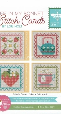 Its Sew Emma Stitchery - ISE-471 Bee In My Bonnet Stitch Cards Set M by Lori Holt