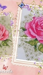 Lkacross - Rose With Blackwork by Natalia / Natalya Orekhova - Free