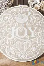 Joy to the World - Whitework Hoop by Durene Jones from Cross Stitch Gold 133 XSD