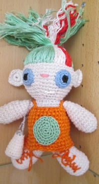 Amigurumi - girl with orange dress