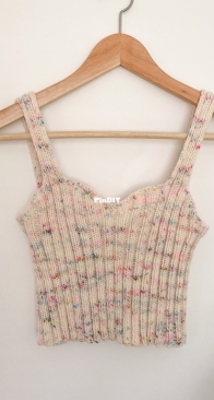 Sweetheart Ribbed Top by Friday Knits
