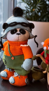 Sveta Crochet Pattern - Sveta Lutik toys - Svetlana Lutik - Biker Pandas Outfit