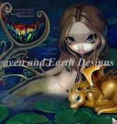 HAED HAEJBG 59228 Mermaid With a Golden Dragon by Jasmine Becket-Griffith