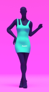 Katkow - Stretch Dress with Straps for Drag Queen - Sizes XS-4X