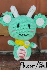 Amigurumi Fat&Short - Mint Dragon