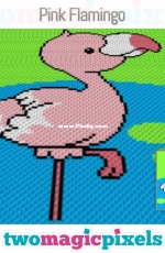Two Magic Pixels - Pink Flamingo