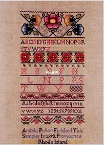 Tudor Rose Sampler by Angela Pullen