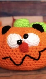 Stringy ding ding - Cartoon Halloween Pumpkin Amigurumi- Free