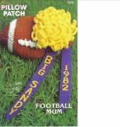Annies Attic 566 Pillow Patch Football Mum