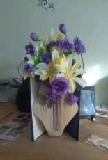 Folded book vase