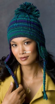 Yarn Inspirations - Sharon Mann - Comfy Earflap Hat - Free