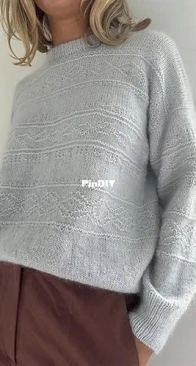 Porcelain Damask Sweater Solo - Lene Holme Samsøe - LeKnit