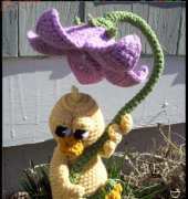 Fiber Doodles - K4TT - Dewey the Springtime Duck