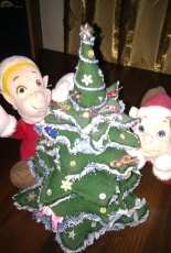 Christmas tree made of cloth