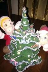 Christmas tree made of cloth