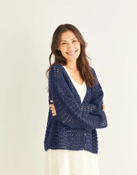 10253 Crochet V Neck Cardigan - Sirdar