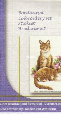 Lanarte - Franciens Kitten 90155 Seated Freddy, her Daughter and Flowerbed XSD