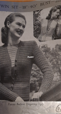 Paton & Baldwin Ladies Twin Set 38-40 bust