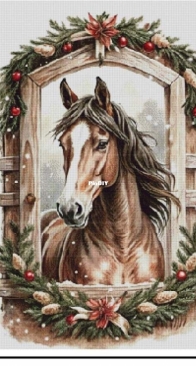 Abakan - Christmas Horse In The Window by Urszula Przygrodzka