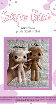 Najera Crochet by Grace - Grace Najera - Base Body Pattern - Patrón Cuerpo Base - Spanish