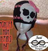 Forever Hooked Design - Monster High Inspired hat