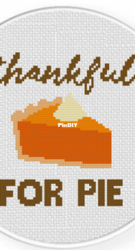 Daily Cross Stitch - Thankful for Pie