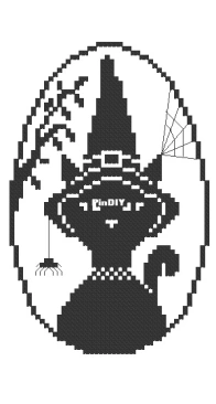 HandBlessings Patterns - Mandy Cat in Witch s Hat - XSD