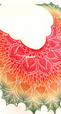 Bizarden Lace Shawl by Anna Victoria - Lily Pond