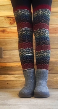 Flower Field Legwarmers by Traci Scott - Fleece Love and Happiness - Free