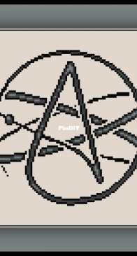 Cross Stitch Quest - Atheism Symbol - Free