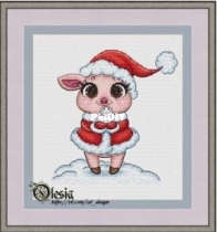 Christmas Piggy by Olesia Gavrilova
