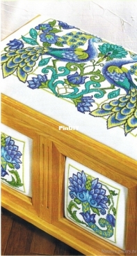 Proud as a Peacock - Peacock Workbox By Lesley Teare from Cross Stitch Gold 98 XSD