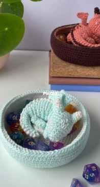 Curious Amigurumi Patterns - Irene Strange - Trinket the Dragon Treasure Keeper