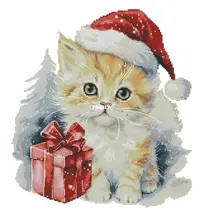 Coricamo 10849 Christmas cat XSD