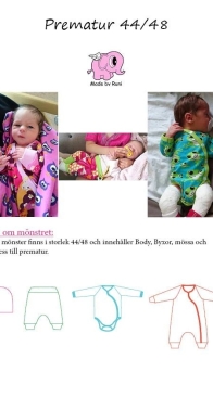Made By Runi - Runi Arntsen and Ida Georgiou - Premature Onesie, Hat, and Pants - Size 44/48 - Swedish, English - Free