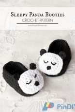Hopeful Honey- Olivia Kent- Sleepy Panda Baby Booties- Free