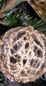 Chrocheted christmas ball