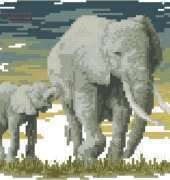 African Elephants Cross Stitcher Magazine