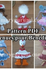 Marygurumi - Marylin Leveugle - 5 Outfits for Benecticte doll - Translated