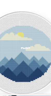 Daily Cross Stitch - Mountain View