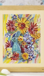 In Among The Flowers - Spring Hare by Carol Thornton from Cross Stitch Gold 118 XSD