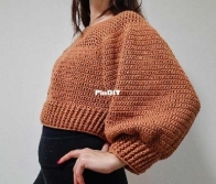 Loops Only Crochet - Karmen Režek - Double Crochet Crop Raglan Sweater