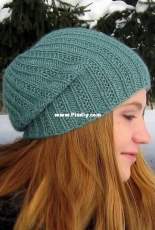 Pearmain - Slouchy Fancy Ribbed Beanie, By Erssie Major