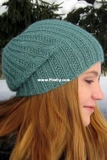 Pearmain - Slouchy Fancy Ribbed Beanie, By Erssie Major