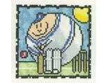 Heritage Stitchcraft Squircles QSCH111 Chris The Cricketer by Peter Underhill