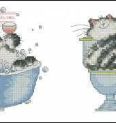 Margaret Sherry Cat in the bathroom