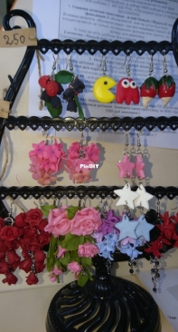 Полимерная глина, все серьги / Polymer clay. All earrings.