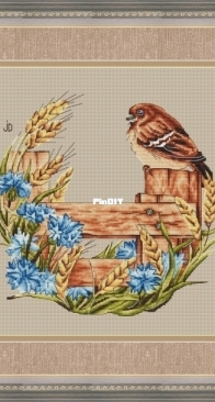Jeanne Dick- Fence with wheat XSD