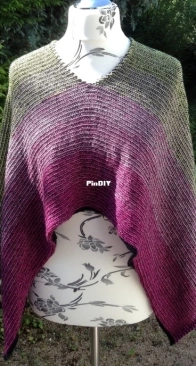 Farbenrausch Poncho by Sabine Schneider - English, German - Free