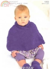 Sirdar Snuggly Snowflake - 1950 - Poncho and Booties - English